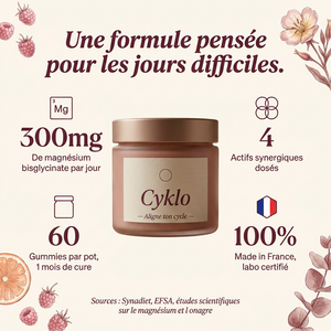 Cyklo Days — Vue 4 du pot de gummies règles douloureuses
